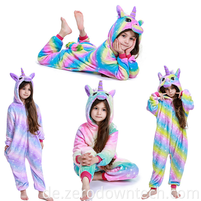 Mädchen-Kind-Kind-Einhorn-Pyjama-Set